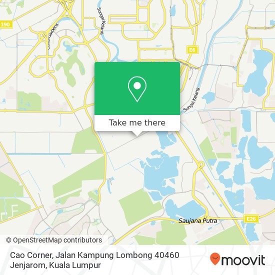 Peta Cao Corner, Jalan Kampung Lombong 40460 Jenjarom
