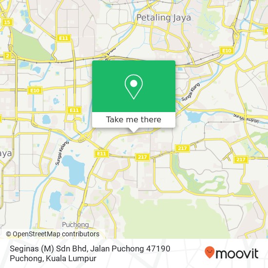 Seginas (M) Sdn Bhd, Jalan Puchong 47190 Puchong map
