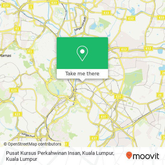 Pusat Kursus Perkahwinan Insan, Kuala Lumpur map