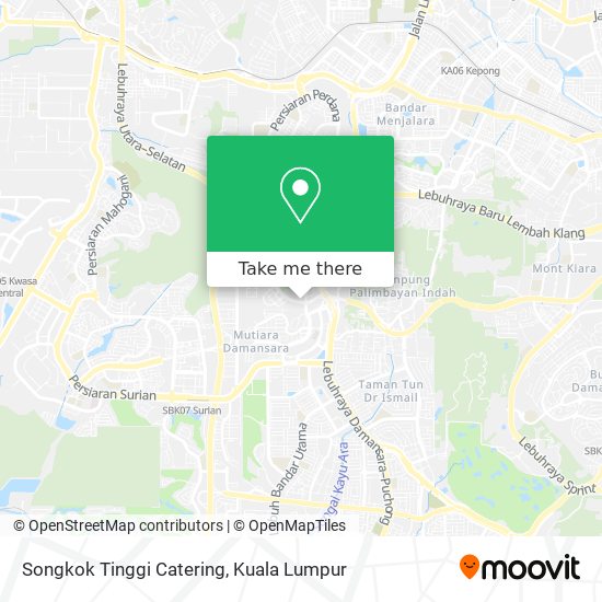 Songkok Tinggi Catering map