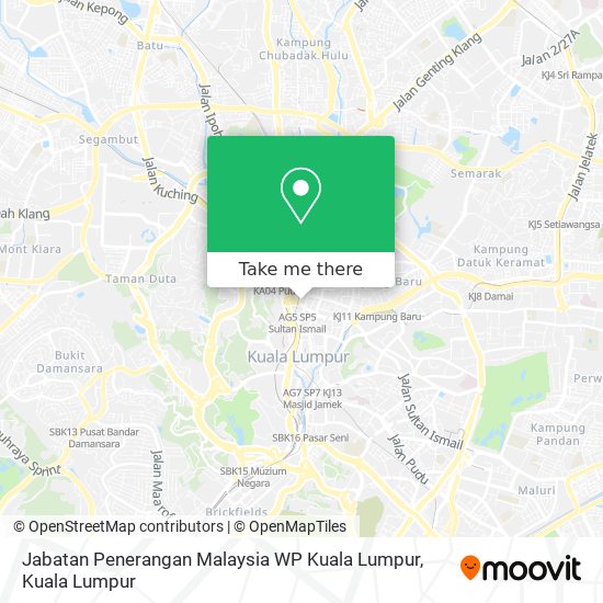 Jabatan Penerangan Malaysia WP Kuala Lumpur map