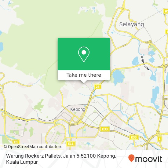 Warung Rockerz Pallets, Jalan 5 52100 Kepong map