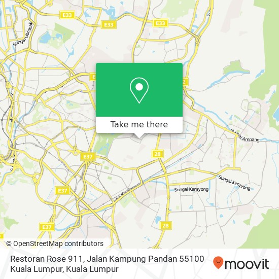 Restoran Rose 911, Jalan Kampung Pandan 55100 Kuala Lumpur map