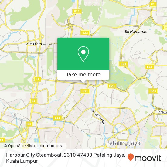 Harbour City Steamboat, 2310 47400 Petaling Jaya map