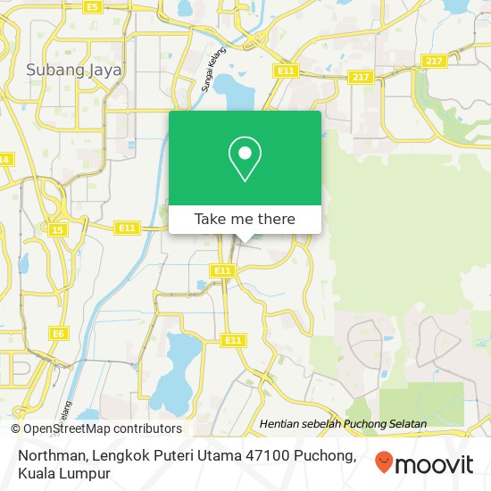 Northman, Lengkok Puteri Utama 47100 Puchong map