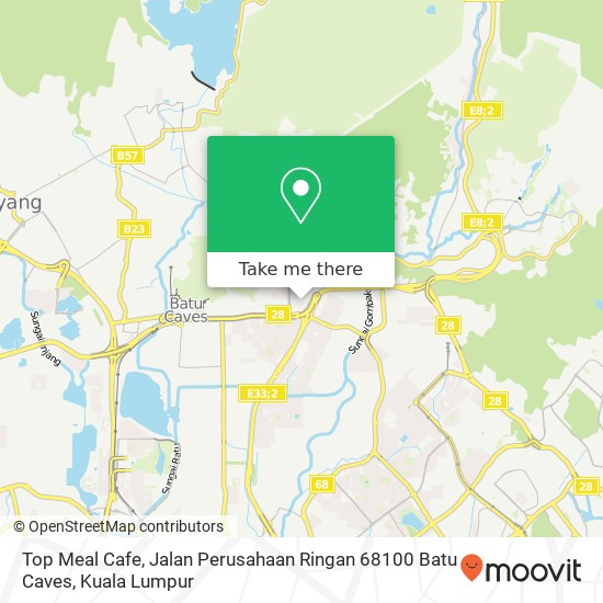 Top Meal Cafe, Jalan Perusahaan Ringan 68100 Batu Caves map