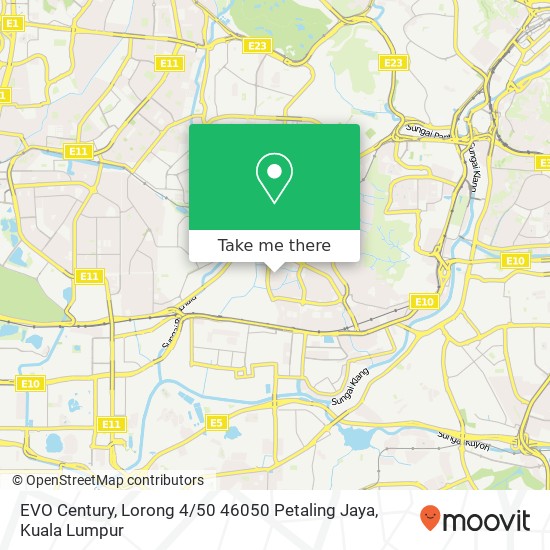 Peta EVO Century, Lorong 4 / 50 46050 Petaling Jaya