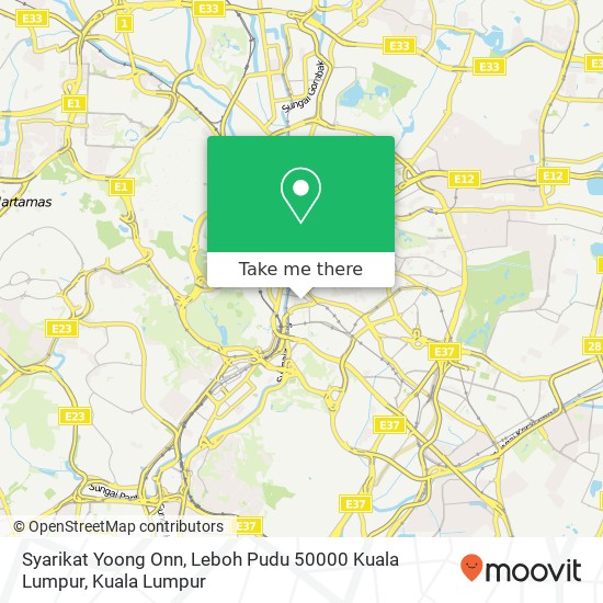 Syarikat Yoong Onn, Leboh Pudu 50000 Kuala Lumpur map