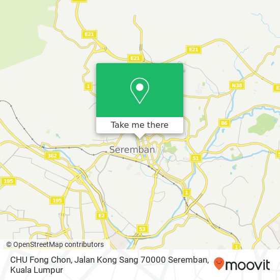 CHU Fong Chon, Jalan Kong Sang 70000 Seremban map