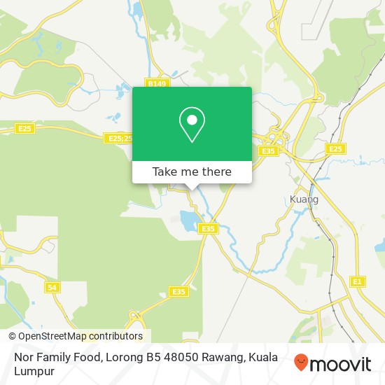 Nor Family Food, Lorong B5 48050 Rawang map
