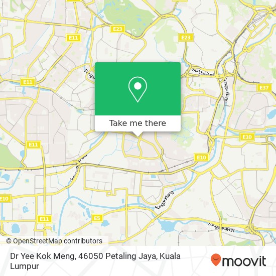 Peta Dr Yee Kok Meng, 46050 Petaling Jaya