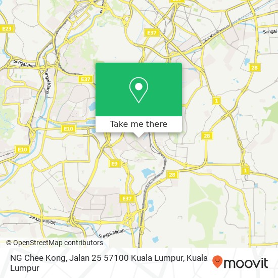 NG Chee Kong, Jalan 25 57100 Kuala Lumpur map