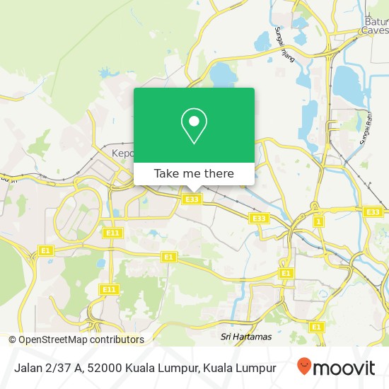 Peta Jalan 2 / 37 A, 52000 Kuala Lumpur