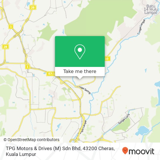 Peta TPG Motors & Drives (M) Sdn Bhd, 43200 Cheras