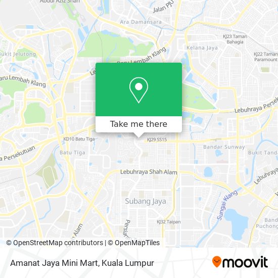 Peta Amanat Jaya Mini Mart
