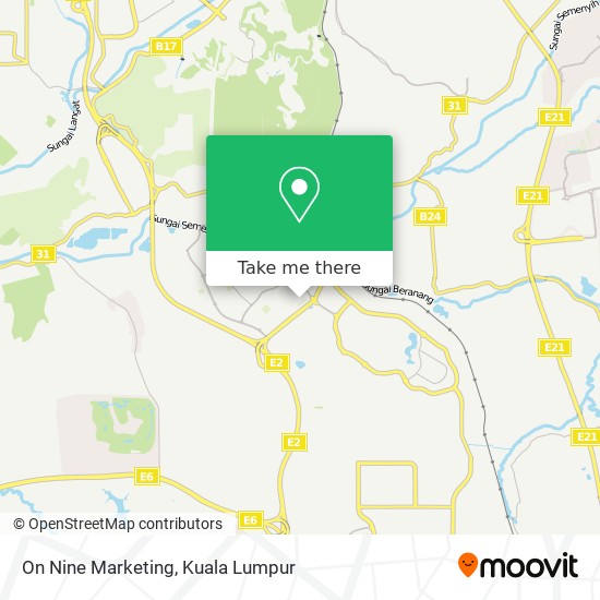 On Nine Marketing map