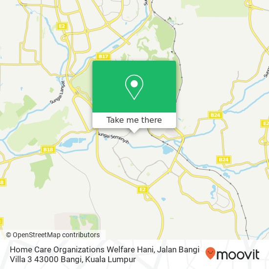 Home Care Organizations Welfare Hani, Jalan Bangi Villa 3 43000 Bangi map