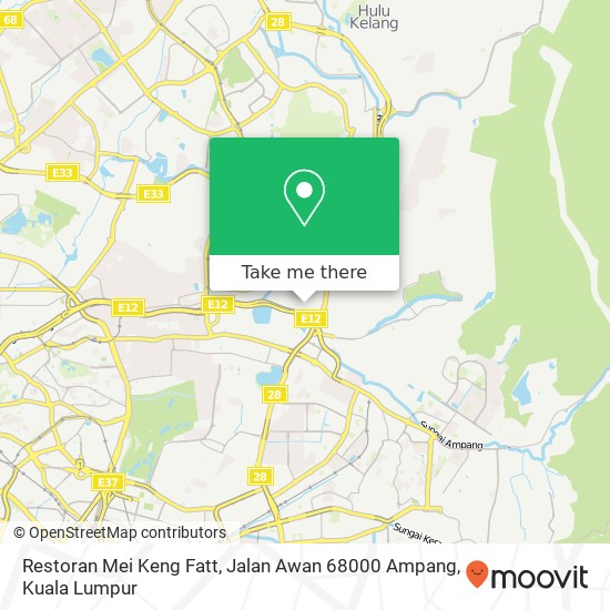 Restoran Mei Keng Fatt, Jalan Awan 68000 Ampang map