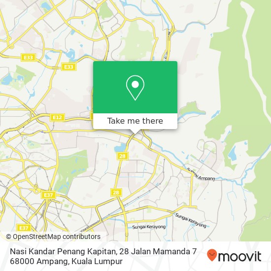 Nasi Kandar Penang Kapitan, 28 Jalan Mamanda 7 68000 Ampang map
