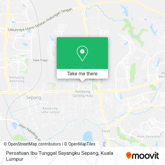 Peta Persatuan Ibu Tunggal Sayangku Sepang