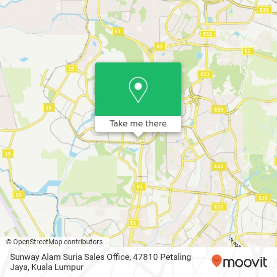 Sunway Alam Suria Sales Office, 47810 Petaling Jaya map