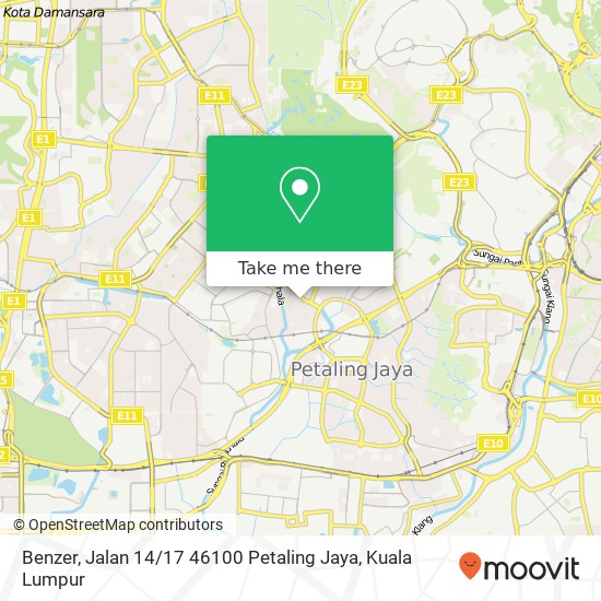 Benzer, Jalan 14 / 17 46100 Petaling Jaya map