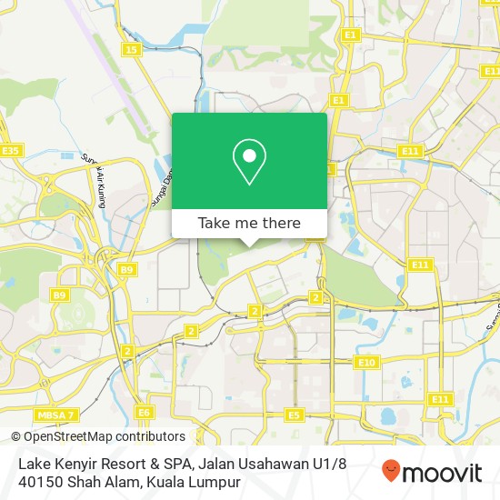 Peta Lake Kenyir Resort & SPA, Jalan Usahawan U1 / 8 40150 Shah Alam