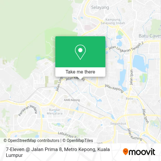 7-Eleven @ Jalan Prima 8, Metro Kepong map