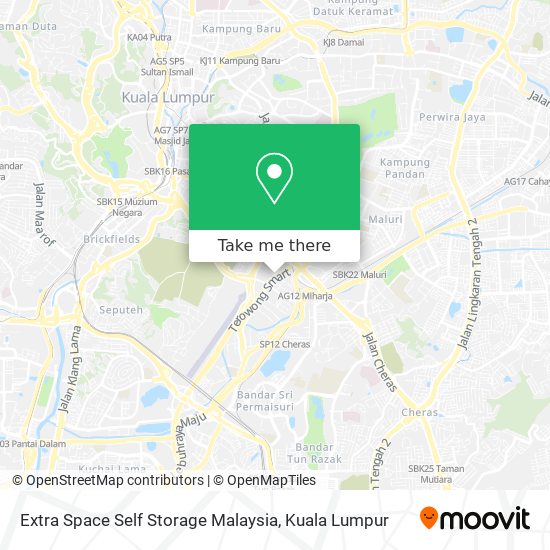 Peta Extra Space Self Storage Malaysia