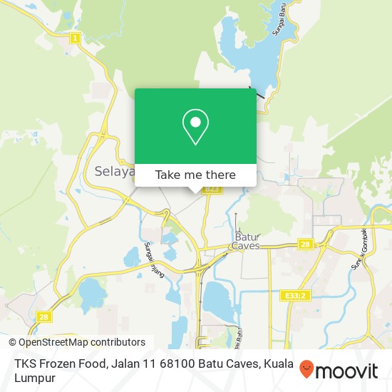 Peta TKS Frozen Food, Jalan 11 68100 Batu Caves