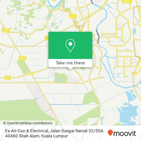 Peta Ee Air-Con & Electrical, Jalan Sungai Ramal 32 / 55A 40460 Shah Alam