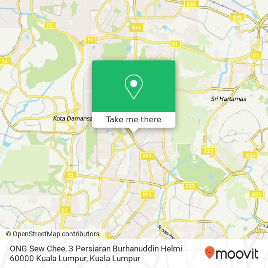 ONG Sew Chee, 3 Persiaran Burhanuddin Helmi 60000 Kuala Lumpur map