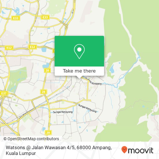 Watsons @ Jalan Wawasan 4 / 5, 68000 Ampang map