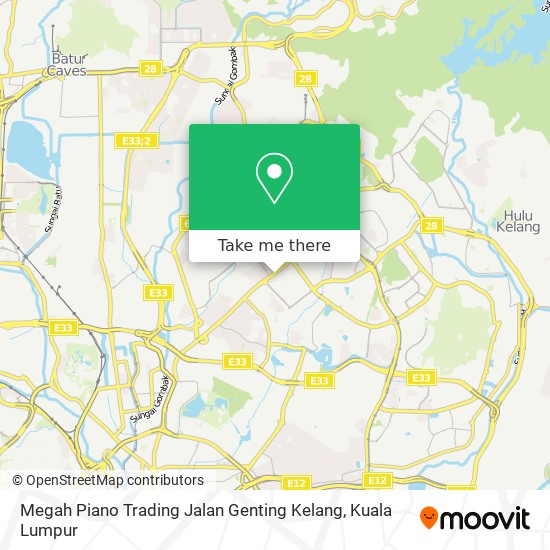 Megah Piano Trading Jalan Genting Kelang map