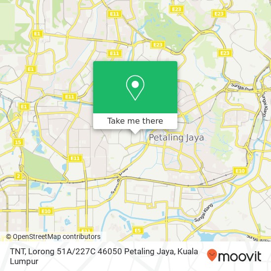 TNT, Lorong 51A / 227C 46050 Petaling Jaya map