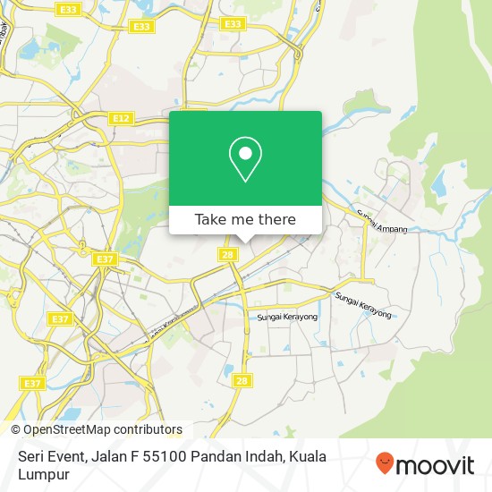 Peta Seri Event, Jalan F 55100 Pandan Indah