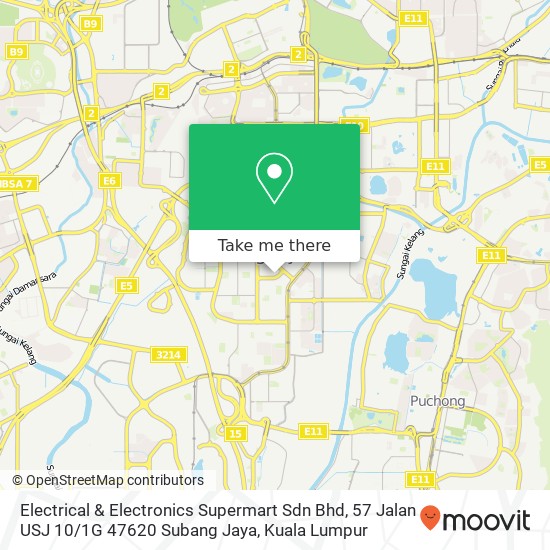 Peta Electrical & Electronics Supermart Sdn Bhd, 57 Jalan USJ 10 / 1G 47620 Subang Jaya