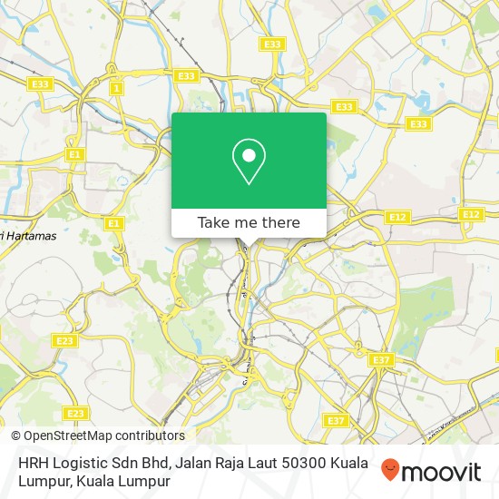HRH Logistic Sdn Bhd, Jalan Raja Laut 50300 Kuala Lumpur map