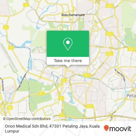 Peta Orion Medical Sdn Bhd, 47301 Petaling Jaya