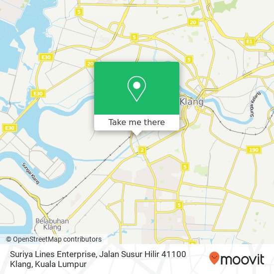 Suriya Lines Enterprise, Jalan Susur Hilir 41100 Klang map