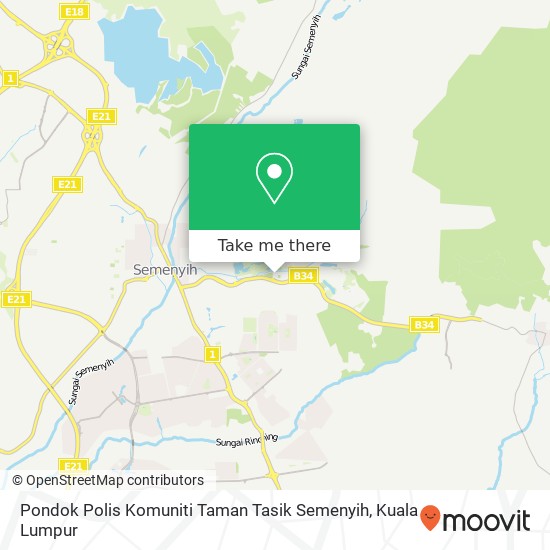Peta Pondok Polis Komuniti Taman Tasik Semenyih, 11A Jalan TTS 2 / 1 43500 Semenyih