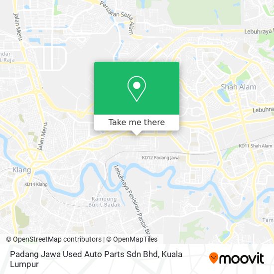 Padang Jawa Used Auto Parts Sdn Bhd map
