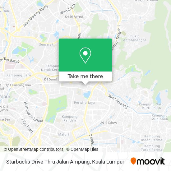 Starbucks Drive Thru Jalan Ampang map