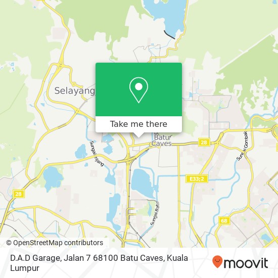 D.A.D Garage, Jalan 7 68100 Batu Caves map