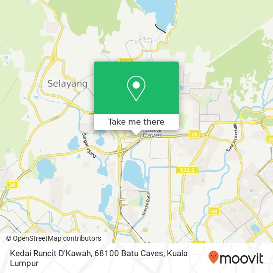 Kedai Runcit D'Kawah, 68100 Batu Caves map