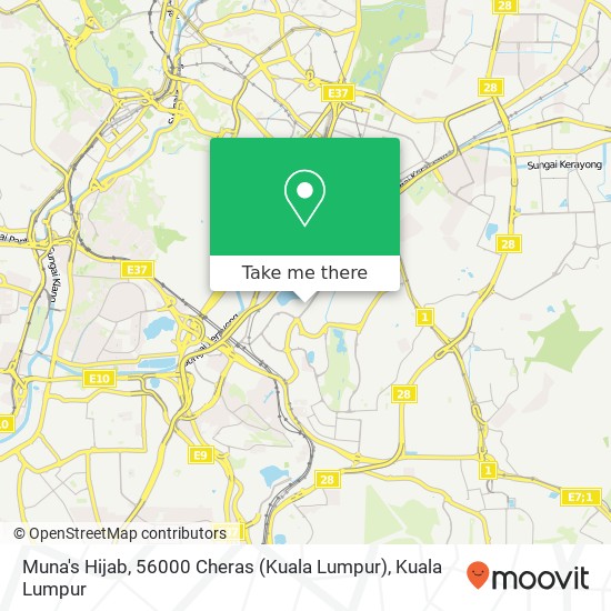 Muna's Hijab, 56000 Cheras (Kuala Lumpur) map