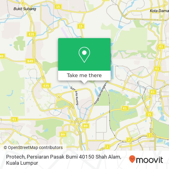 Peta Protech, Persiaran Pasak Bumi 40150 Shah Alam