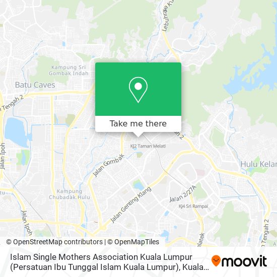 Peta Islam Single Mothers Association Kuala Lumpur (Persatuan Ibu Tunggal Islam Kuala Lumpur)