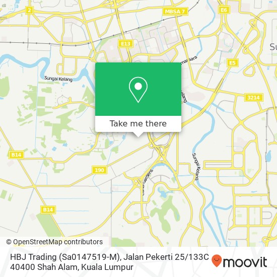 HBJ Trading (Sa0147519-M), Jalan Pekerti 25 / 133C 40400 Shah Alam map