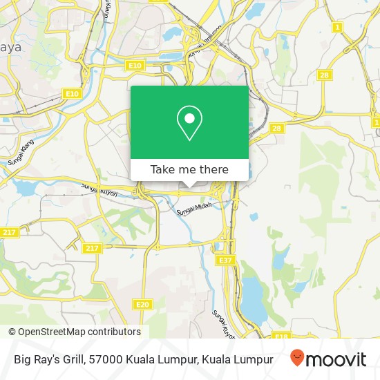 Peta Big Ray's Grill, 57000 Kuala Lumpur